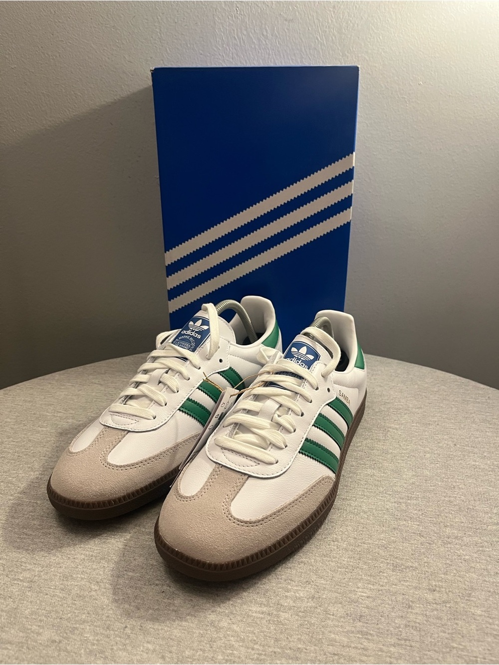 Adidas Samba OG Cloud White Green Gum Indoor Soccer Men's Size 10 IG1024 - Picture 9 of 12